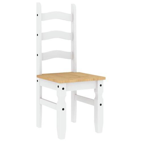 Spisebordsstole 2 stk. Corona 42x47x107 cm massivt fyr hvid