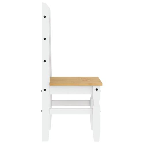 Spisebordsstole 2 stk. Corona 42x47x107 cm massivt fyr hvid