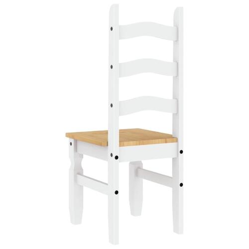 Spisebordsstole 2 stk. Corona 42x47x107 cm massivt fyr hvid
