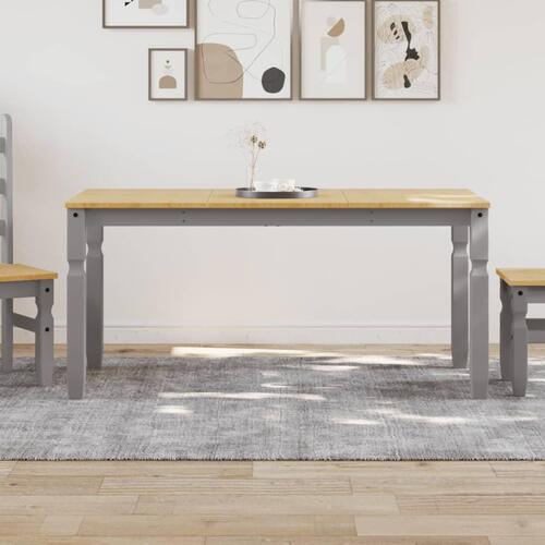 Spisebord Corona 160x80x75 cm massivt fyrretræ grå