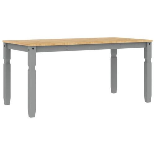 Spisebord Corona 160x80x75 cm massivt fyrretræ grå