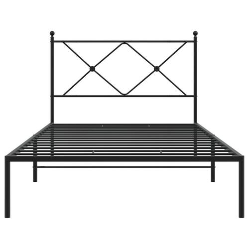 Sengeramme med sengegavl 107x203 cm metal sort