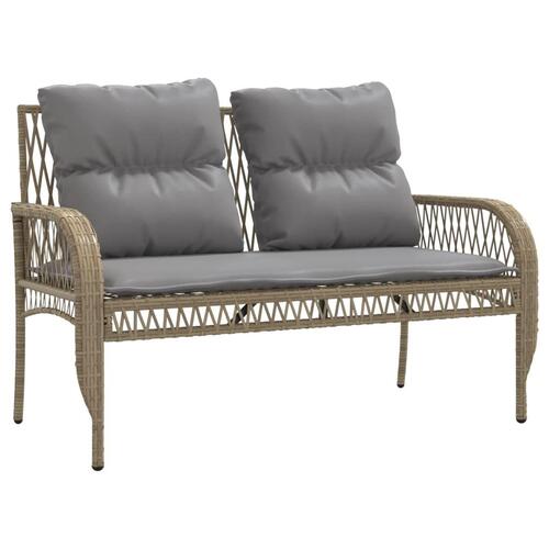 Sofasæt til haven 4 dele med hynder polyrattan beige