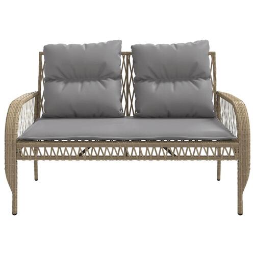 Sofasæt til haven 4 dele med hynder polyrattan beige
