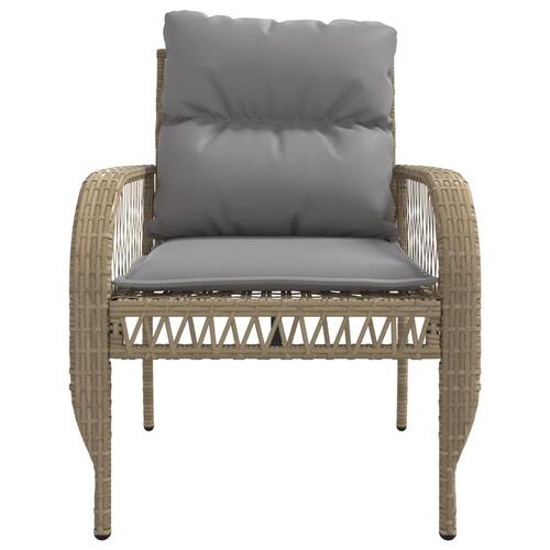 Sofasæt til haven 4 dele med hynder polyrattan beige