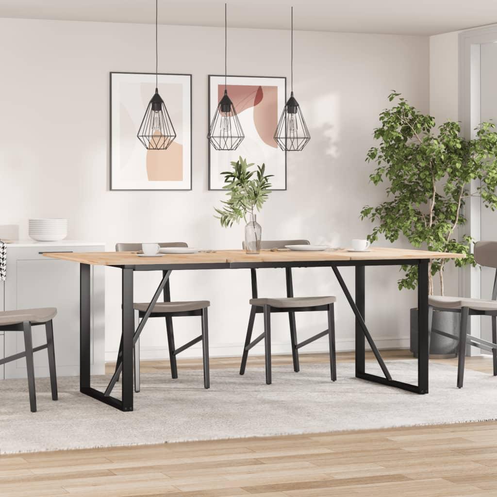 Bordben til spisebord 160x80x73 cm O-stel støbejern