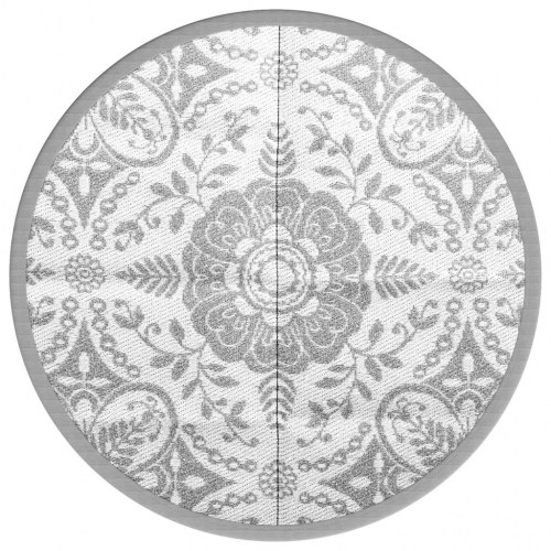 Udendørs gulvtæppe ARAKIL Ø200 cm PP lysegrå