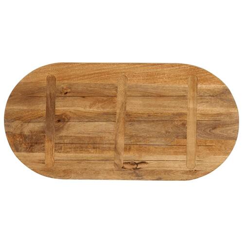 Bordplade 90x40x2,5 cm oval massivt mangotræ