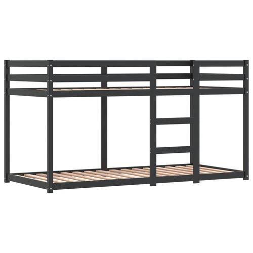Køjeseng med gardiner 90x190 cm massivt fyrretræ pink