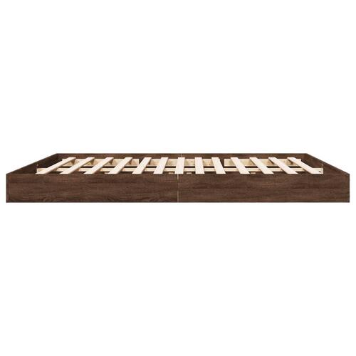 Sengestel uden madras 180x200 cm konstrueret træ brunt eg