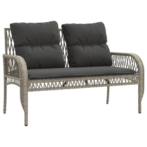 Sofasæt til haven 4 dele med hynder polyrattan lysegrå