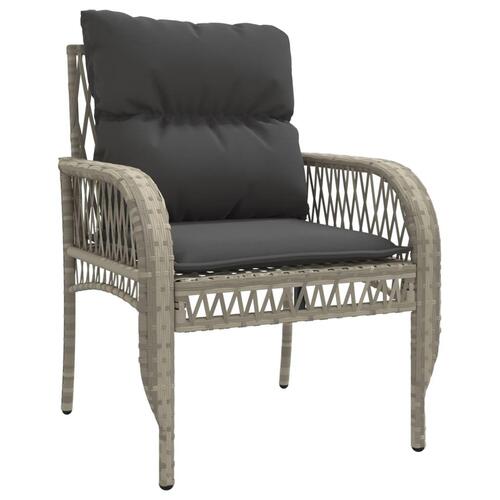 Sofasæt til haven 4 dele med hynder polyrattan lysegrå