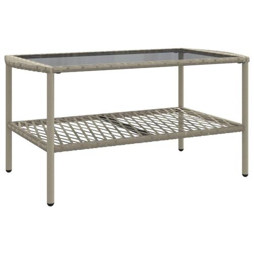 Sofasæt til haven 4 dele med hynder polyrattan lysegrå