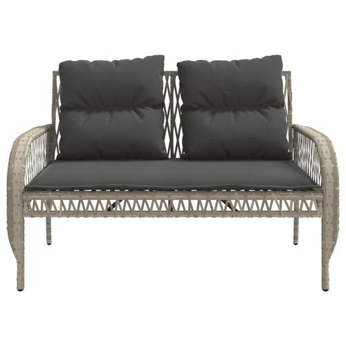Sofasæt til haven 4 dele med hynder polyrattan lysegrå