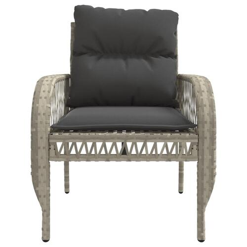Sofasæt til haven 4 dele med hynder polyrattan lysegrå
