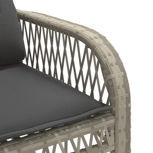 Sofasæt til haven 4 dele med hynder polyrattan lysegrå
