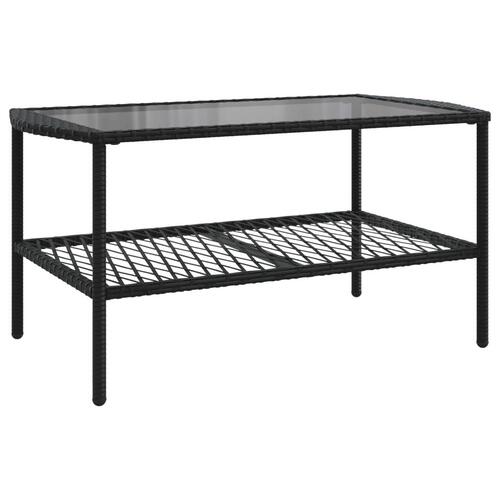 Sofasæt til haven 4 dele med hynder polyrattan sort