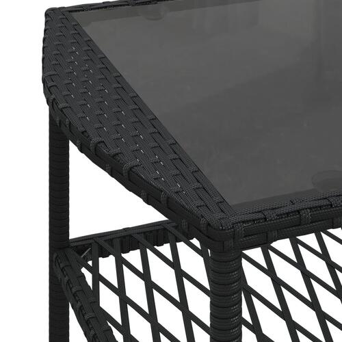 Sofasæt til haven 4 dele med hynder polyrattan sort