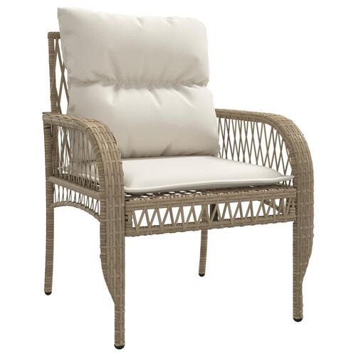 Sofasæt til haven 4 dele med hynder polyrattan beige