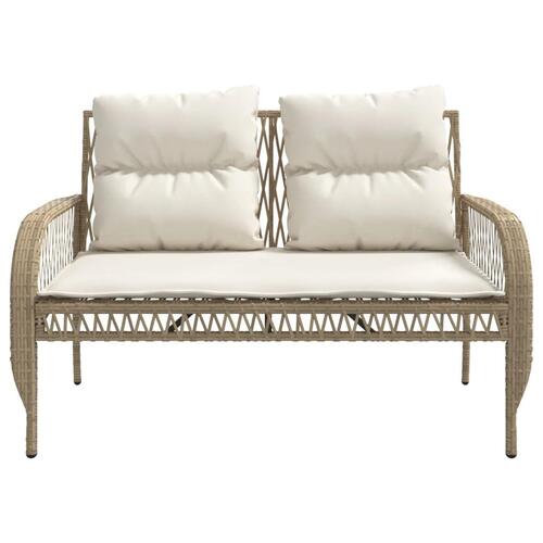 Sofasæt til haven 4 dele med hynder polyrattan beige