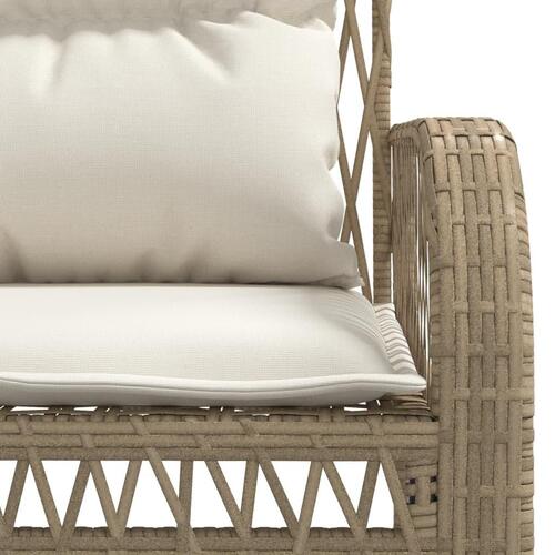 Sofasæt til haven 4 dele med hynder polyrattan beige