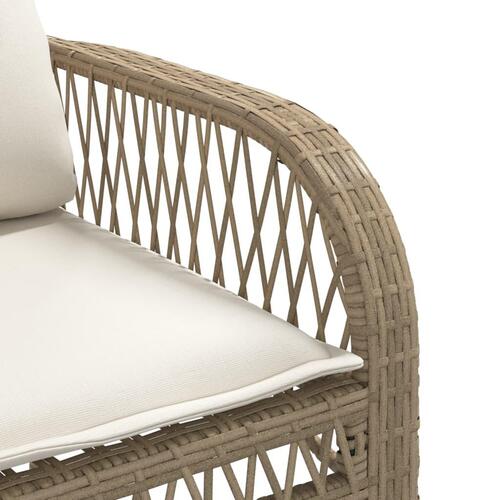 Sofasæt til haven 4 dele med hynder polyrattan beige