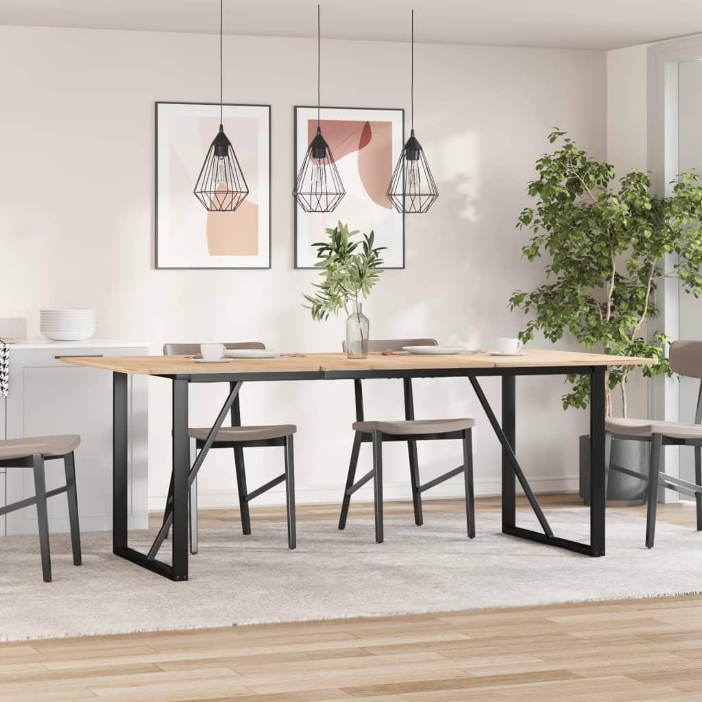Bordben til spisebord 180x80x73 cm O-stel støbejern