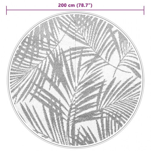 Udendørs gulvtæppe ARAKIL Ø200 cm PP grøn