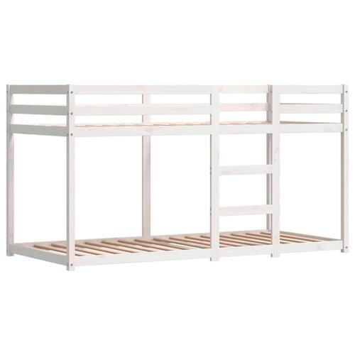Køjeseng med gardiner 75x190 cm massivt fyrretræ pink