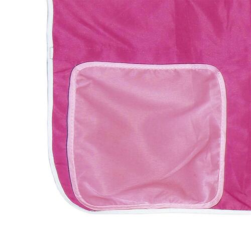 Køjeseng med gardiner 75x190 cm massivt fyrretræ pink