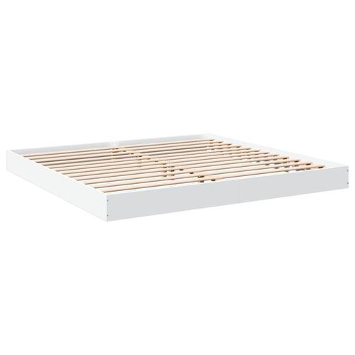 Sengestel 180x200 cm konstrueret træ hvid