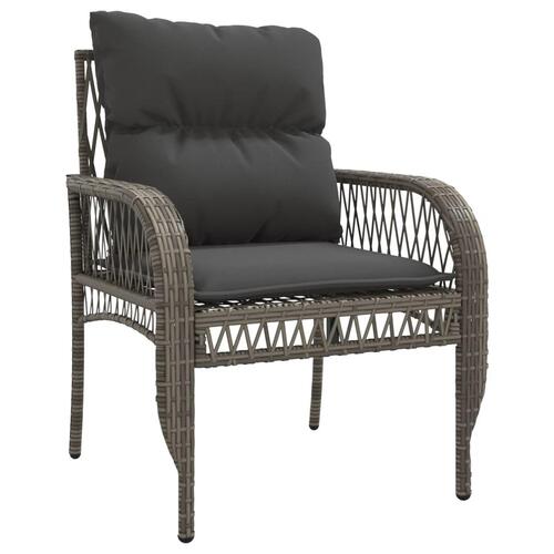 Sofasæt til haven 4 dele med hynder polyrattan grå