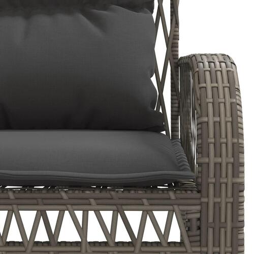 Sofasæt til haven 4 dele med hynder polyrattan grå