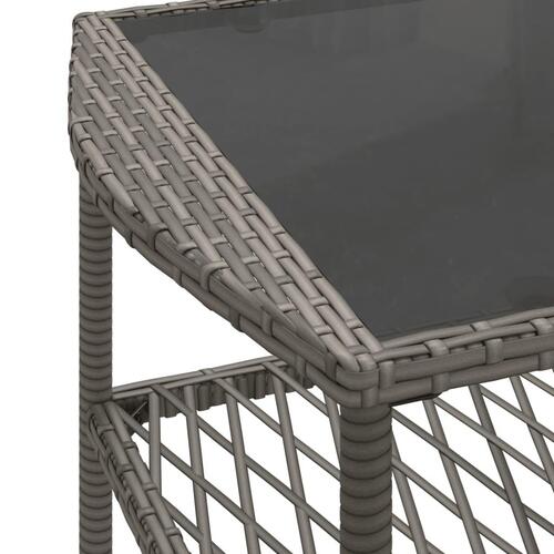 Sofasæt til haven 4 dele med hynder polyrattan grå