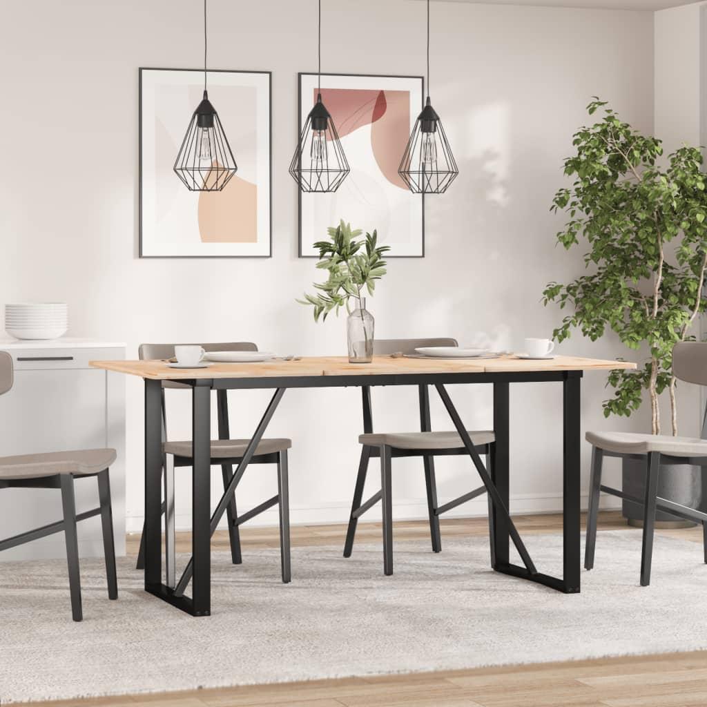 Bordben til spisebord 120x60x73 cm O-stel støbejern