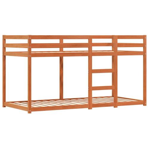Køjeseng med gardiner 80x200 cm massivt fyrretræ pink
