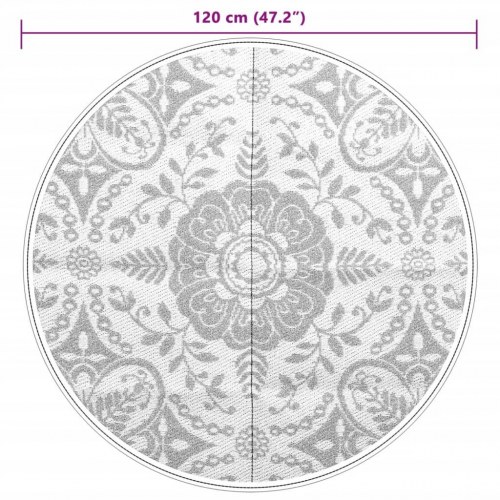 Udendørs gulvtæppe ARAKIL Ø120 cm PP lyserød