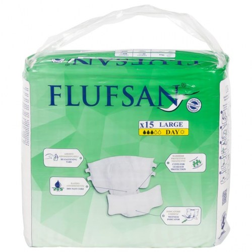 Flufsan voksenbleer 15 stk. str. L