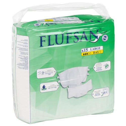 Flufsan voksenbleer 15 stk. str. L