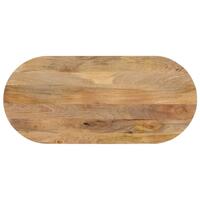 Bordplade 110x50x2,5 cm oval massivt mangotræ
