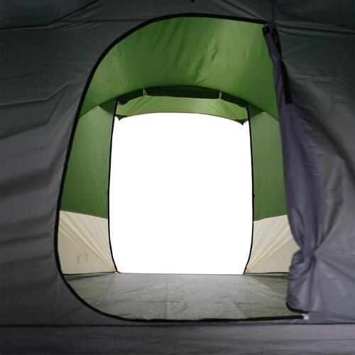 4-personers campingtelt vandafvisende grøn