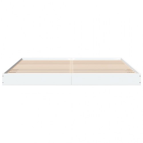 Sengestel 200x200 cm konstrueret træ hvid