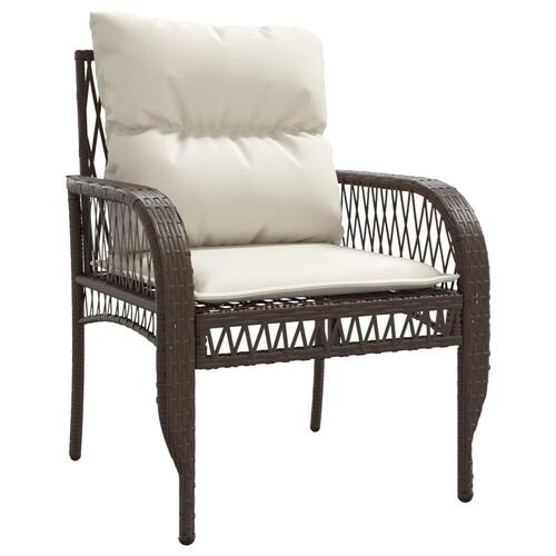 Sofasæt til haven 4 dele med hynder polyrattan brun