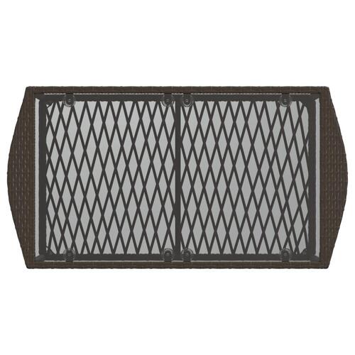 Sofasæt til haven 4 dele med hynder polyrattan brun
