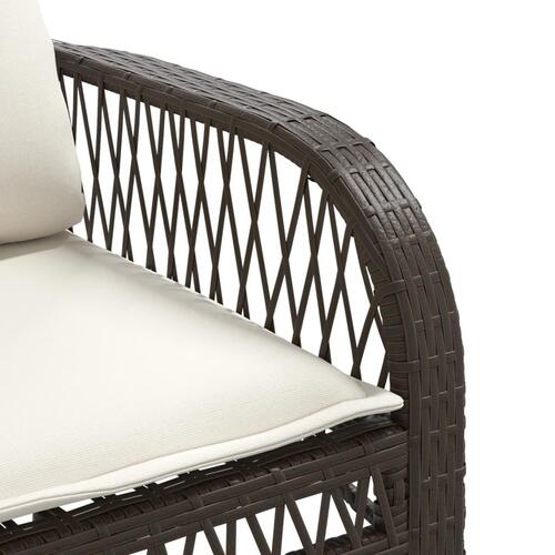 Sofasæt til haven 4 dele med hynder polyrattan brun