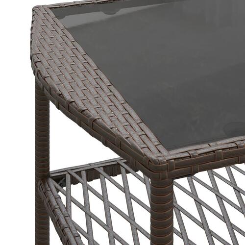 Sofasæt til haven 4 dele med hynder polyrattan brun