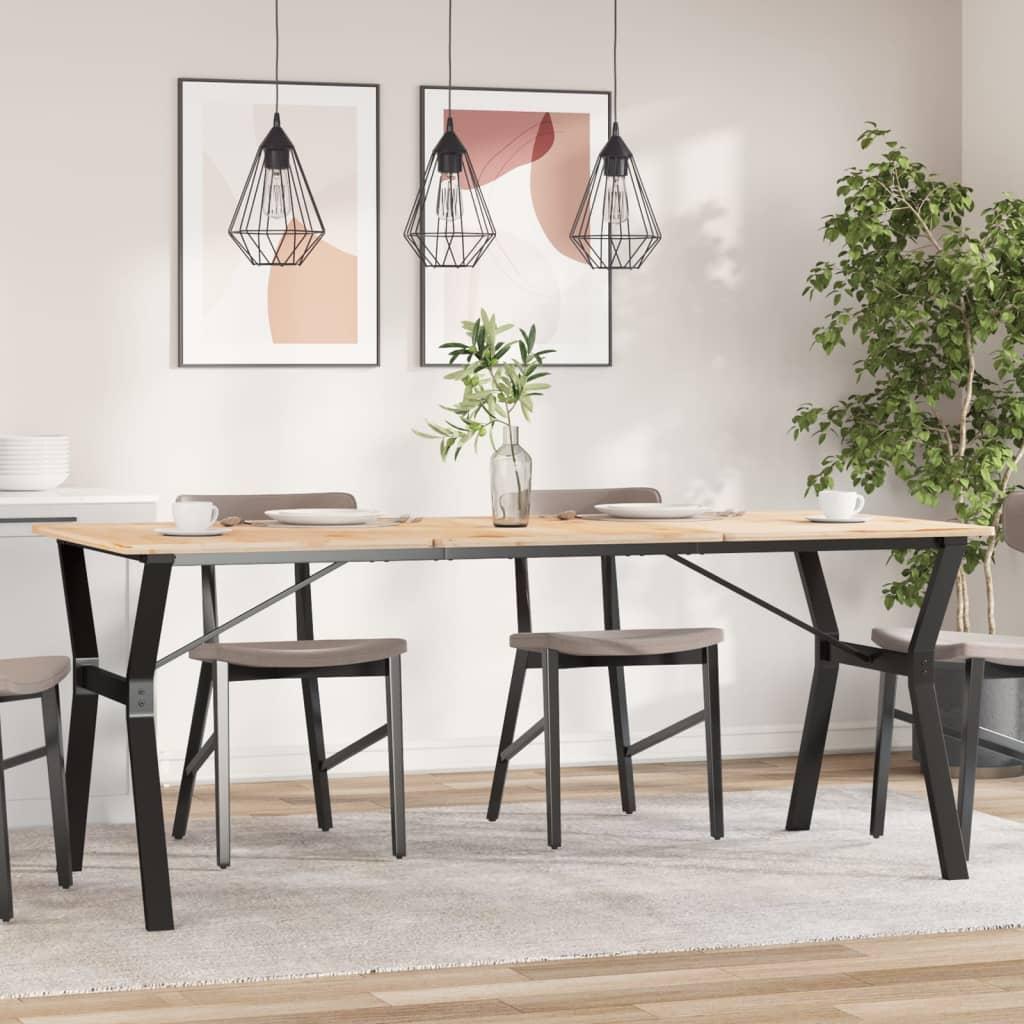 Bordben til spisebord 180x80x73 cm Y-stel støbejern