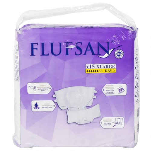 Flufsan voksenbleer 15 stk. str. XL