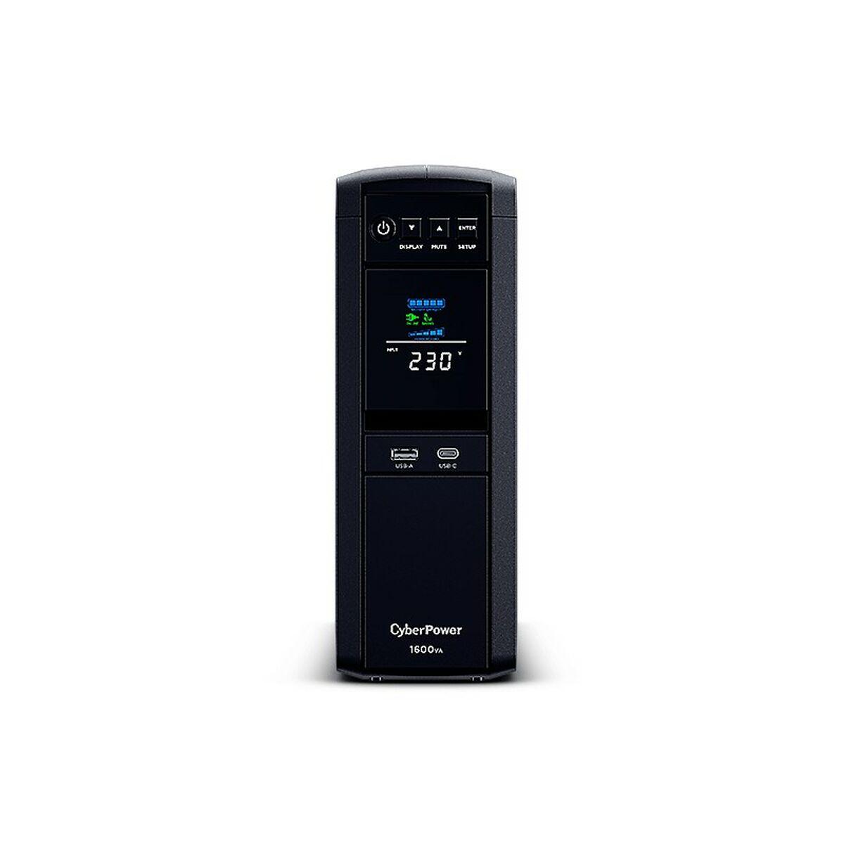 CyberPower - UPS - AC 220/230/240 V - 1000 Watt - 1600 VA - 1 x batteri - Blysyre - USB, RS-232 - output-stikforbindelser: 6