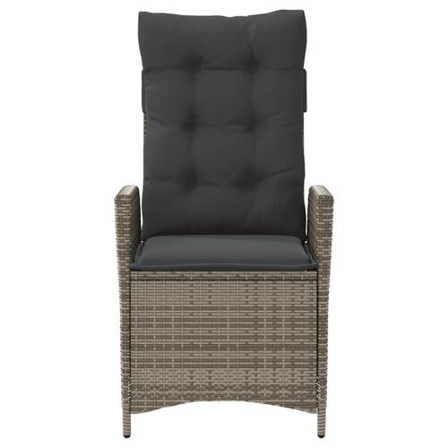 Havelænestole 2 stk. med hynder polyrattan grå